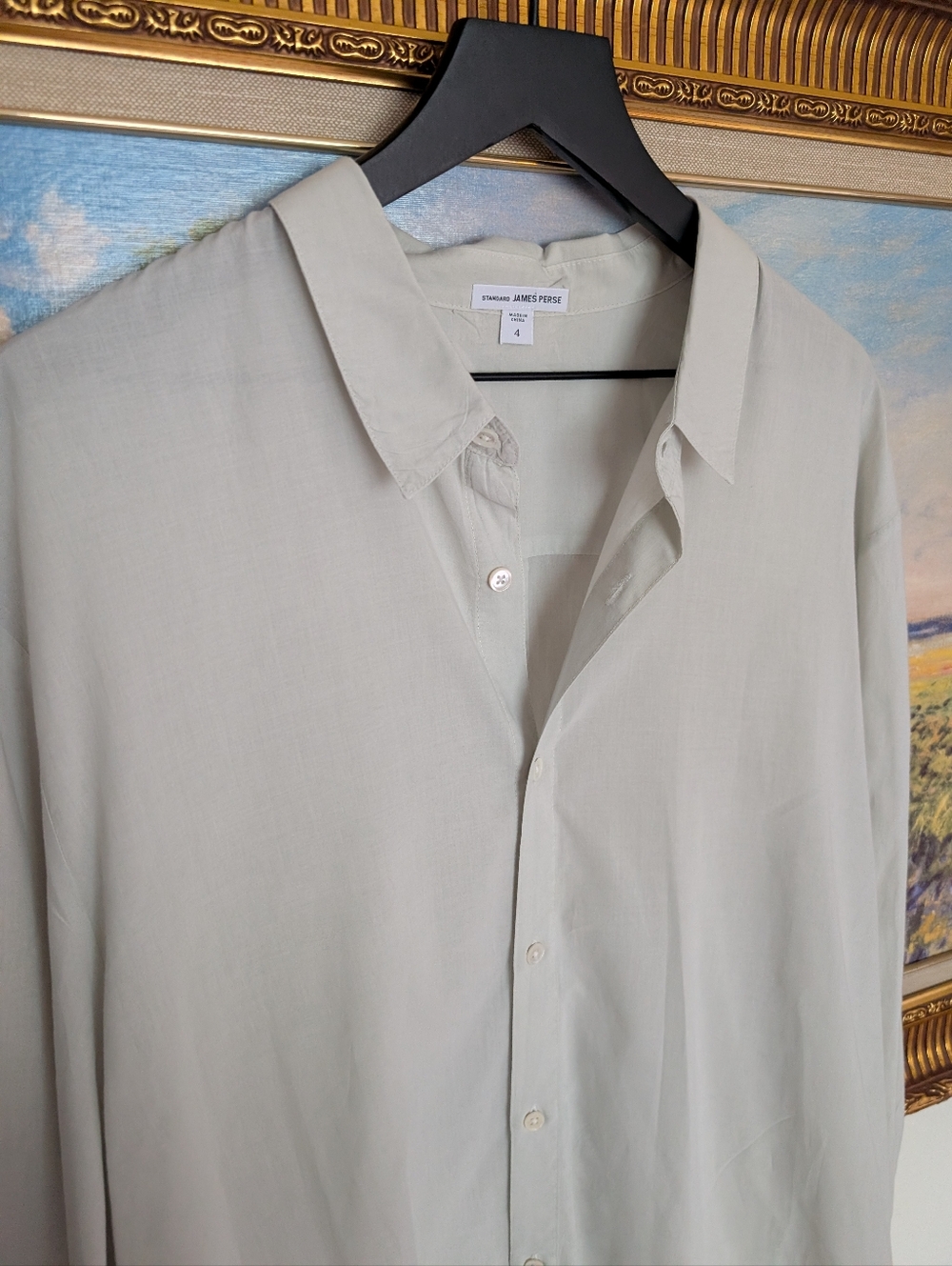James Perse Off White Casual Shirt Size 6